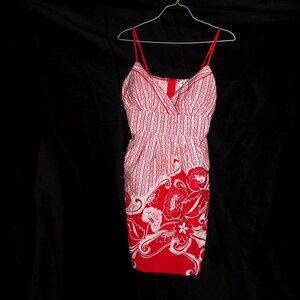 Trixxi Red & White Floral Dress Size 7
